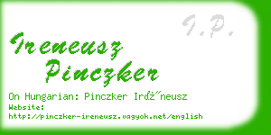 ireneusz pinczker business card